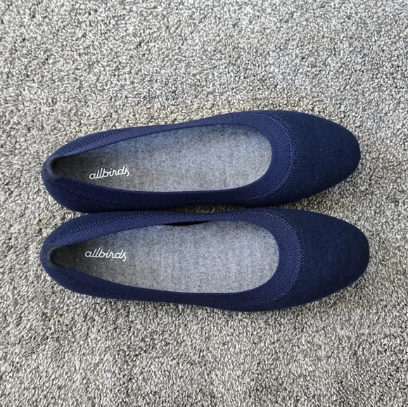 Allbirds Wool Tree Breezer Women's Ballet Flats NEW size 10.5 in Navy Blue - Picture 3 of 12